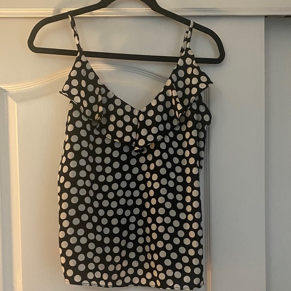 Banana Republic Factory Black and White Polka Dot Camisole - Picture 1 of 6